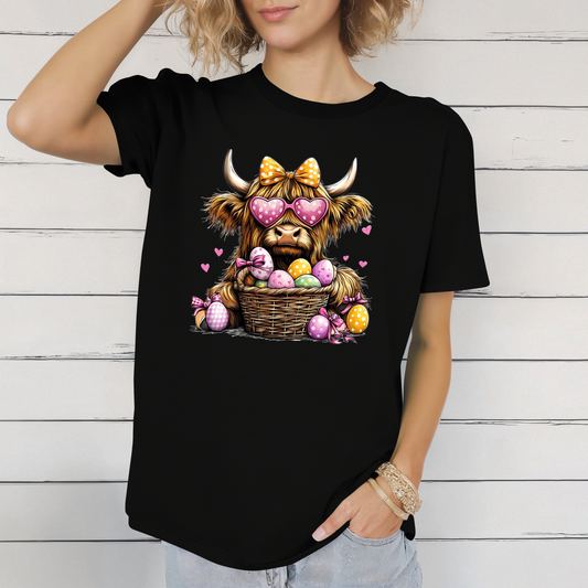 Highland Cow Easter T-shirt